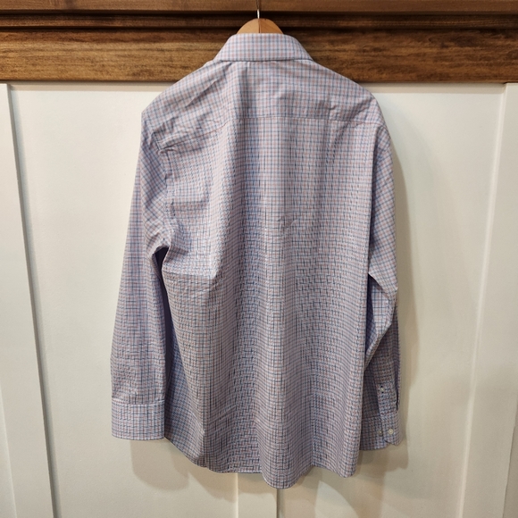 Twillory Performance Mens Shirt Sz 17.5 34-35 Tailored Fit Blue Gingham NWOT - Picture 3 of 15